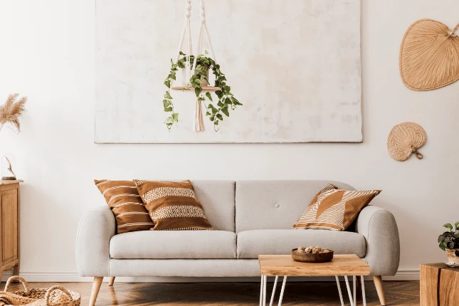 Bohemian is one of the types of interior design styles using rattan and layered textiles