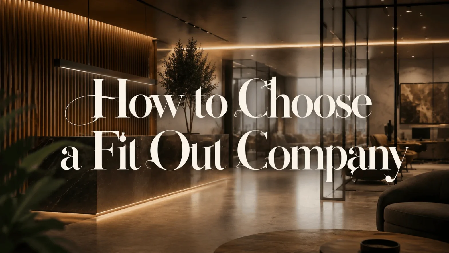 How to choose a fit out company for a luxury commercial or residential project