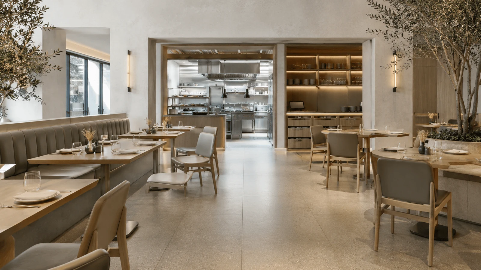 Restaurant interior showing dining layout in a hospitality fit out project