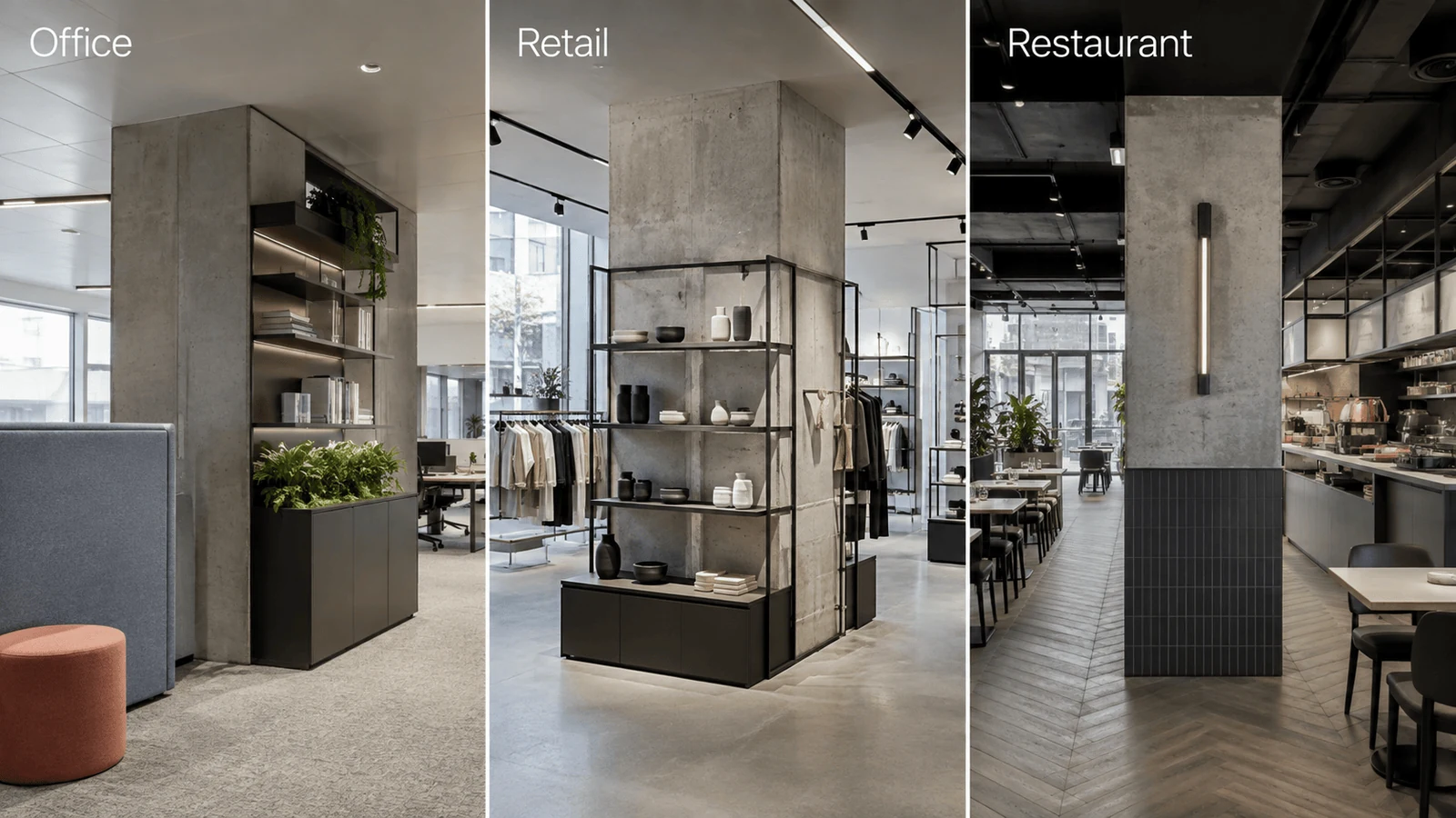 Completed interior showing similar interior fit out projects in a portfolio